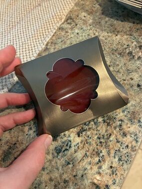 125+ Metallic Bronze Pillow Favor Box with Floral Window